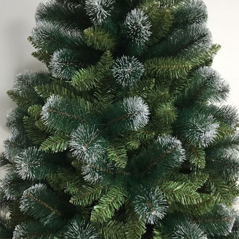 Silver glitter decorated christmas tree