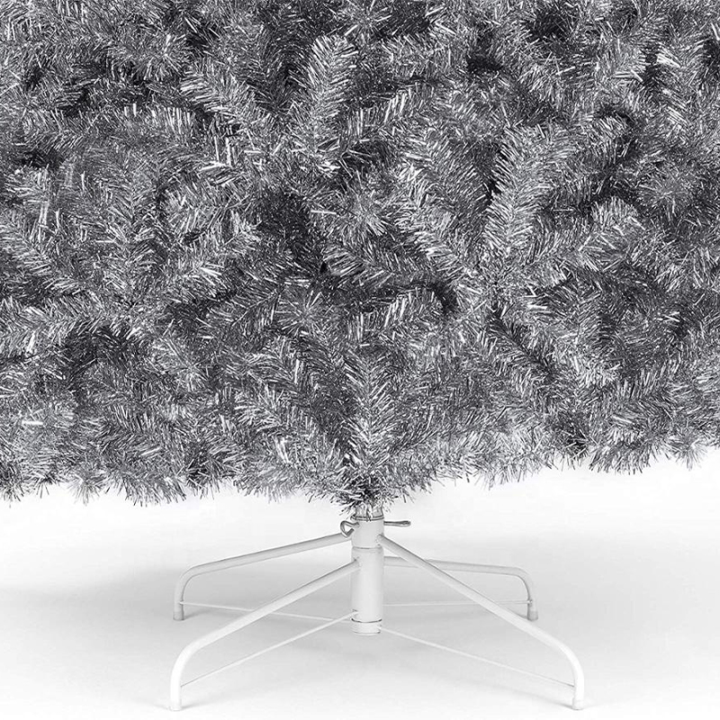 6ft PET Artificial Silver Tinsel outdoor artificial christmas tree