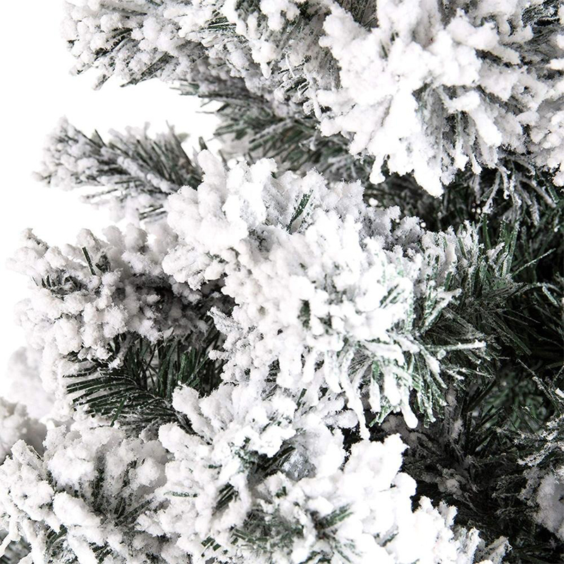 6ft Premium Snow Flocked Hinged Pine artificial christmas tree