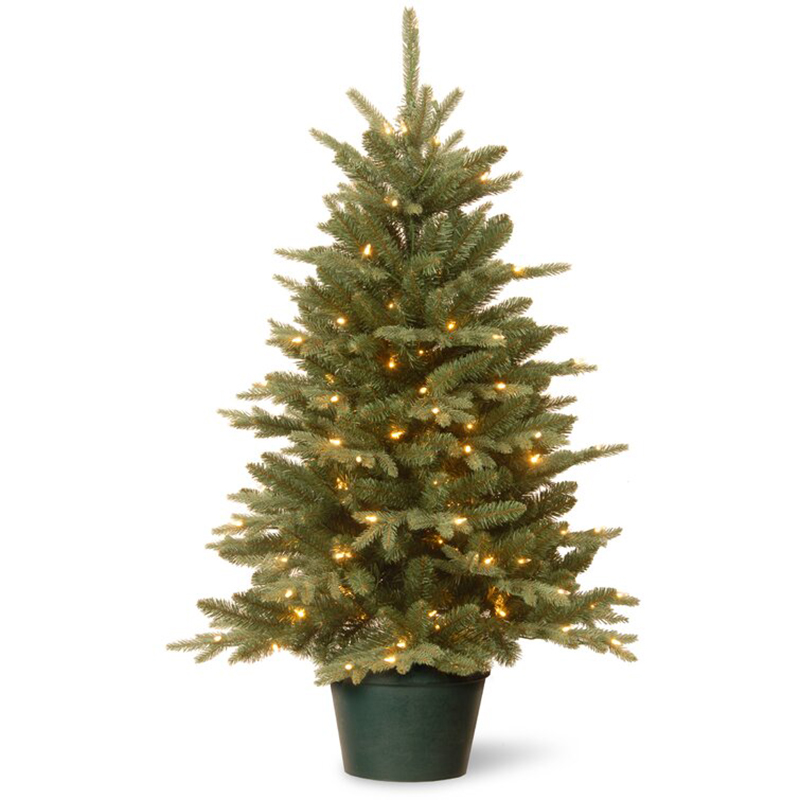 Green Pine Artificial Tabletop Christmas Tree With 100 Clear Lights