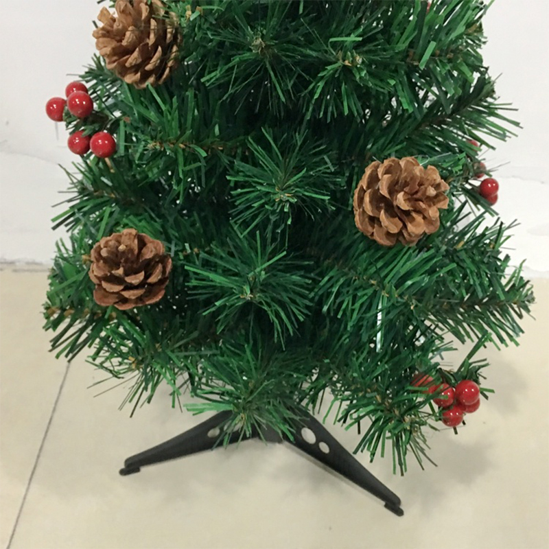 60cm small chrisma tree with pine cones and red berries