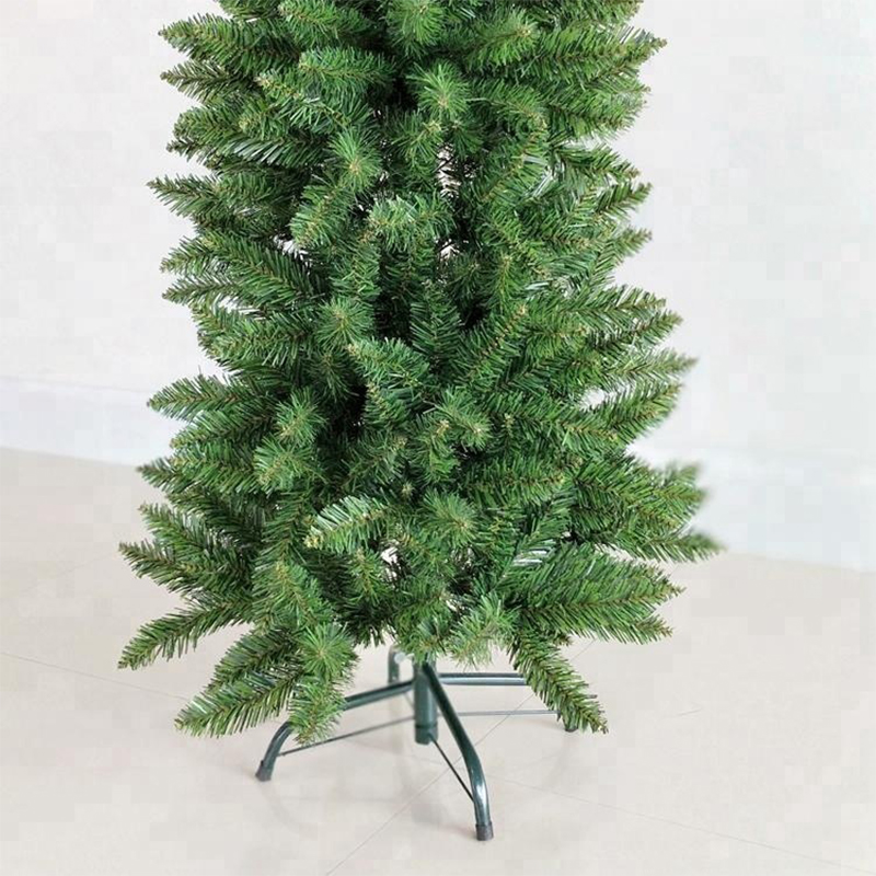 Artificial 7ft slim straight pencil shaped outdoor christmas tree