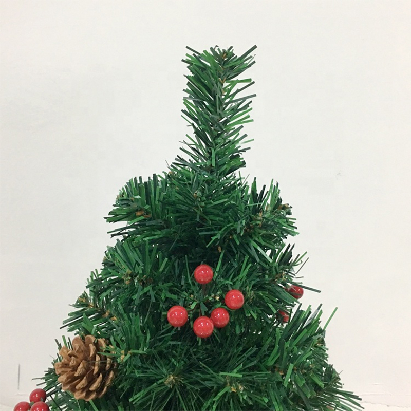 60cm small chrisma tree with pine cones and red berries