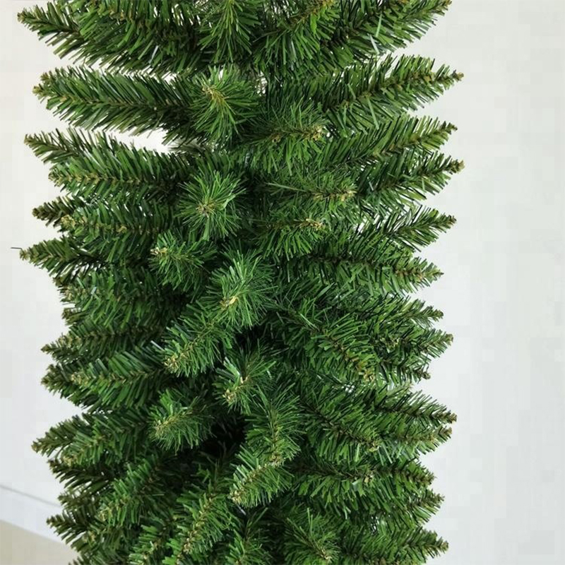 Artificial 7ft slim straight pencil shaped outdoor christmas tree