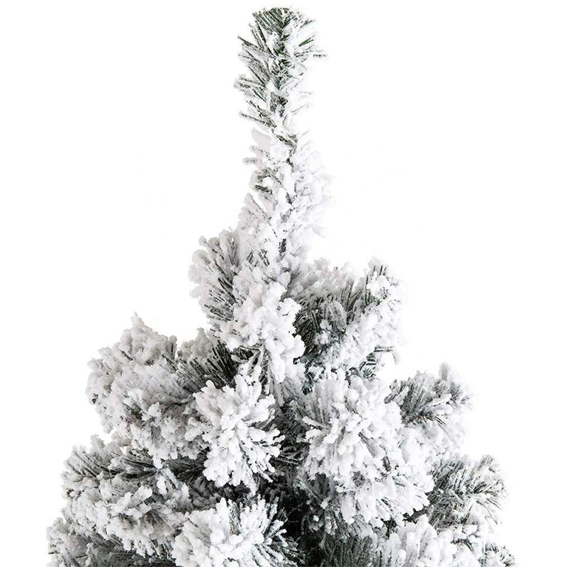 6ft Premium Snow Flocked Hinged Pine artificial christmas tree