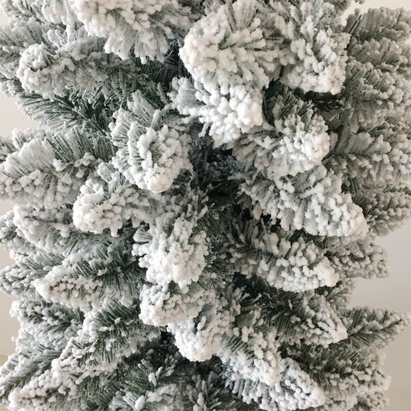 7ft slim pvc snow flocked christmas tree