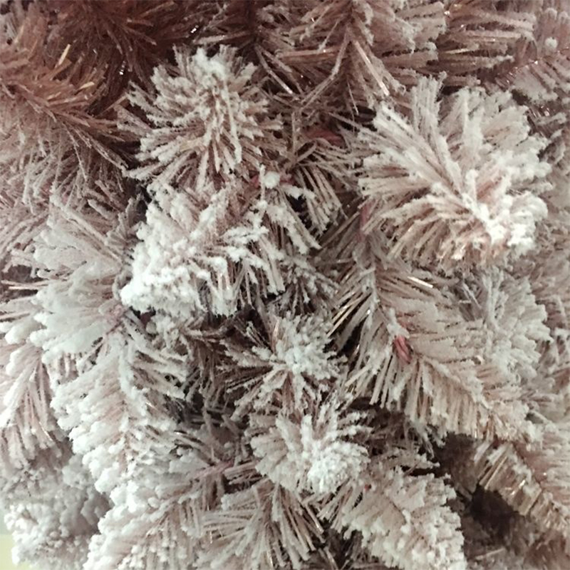 New Arrival Led Artificial slim pink flocked christmas trees