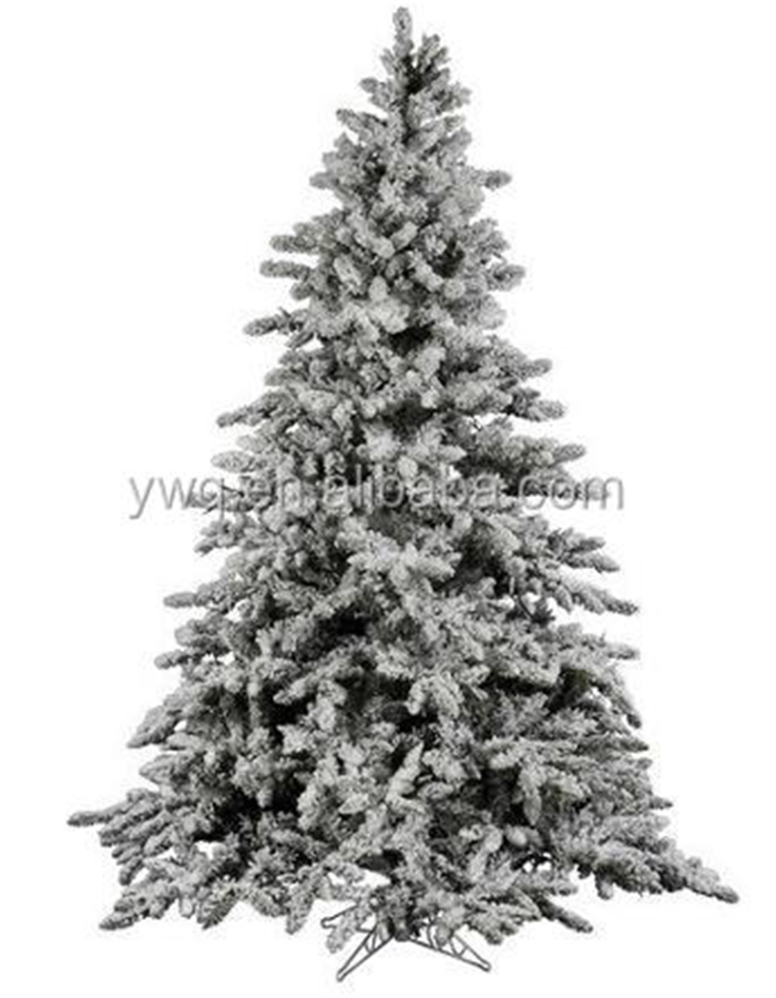 7ft white Flocked Christmas tree white outdoor lighted christmas trees