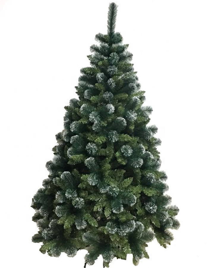 Silver glitter decorated christmas tree