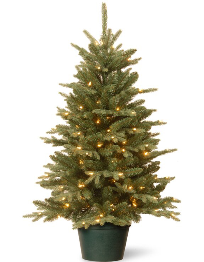 Green Pine Artificial Tabletop Christmas Tree With 100 Clear Lights