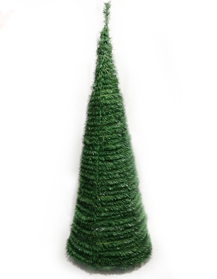 5ft green color foldable pop-up spiral christmas tree