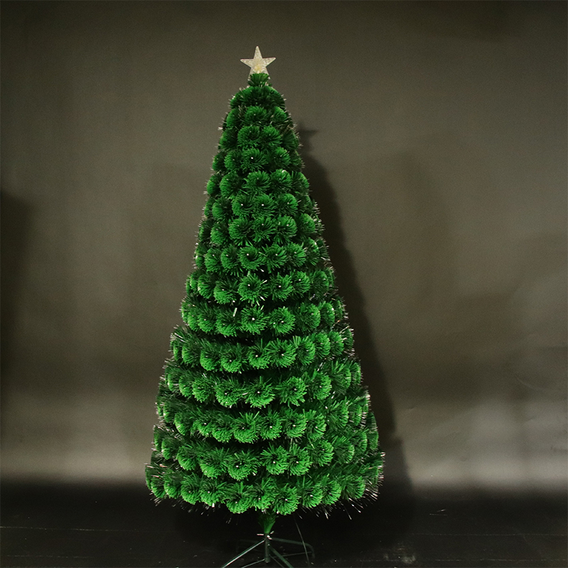 6FT Pre-Lit Artificial Christmas Tree Optical Fiber All lights Multicolor LED Lights & Plastic Stand Mini tabletop tree