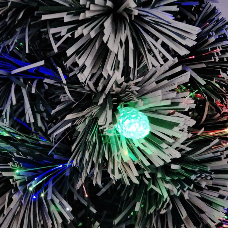 3ft Artificial white edged dark green color fiber optic christmas tree 220-240v