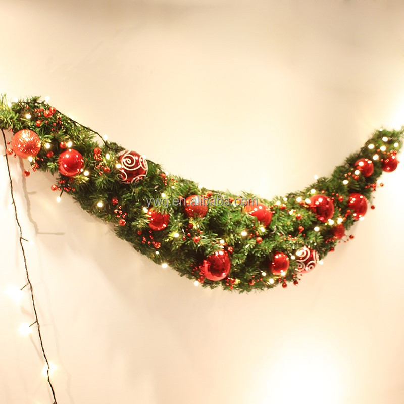 9ft decorated pvc Christmas garland