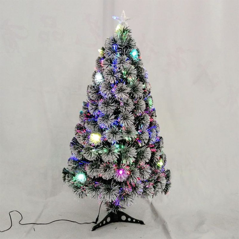 3ft Artificial white edged dark green color fiber optic christmas tree 220-240v