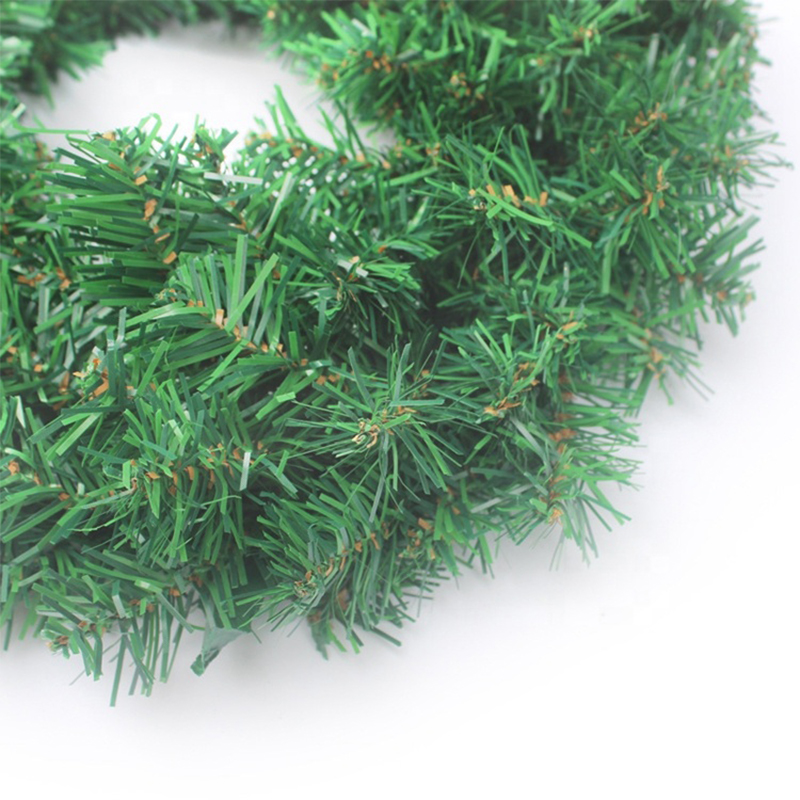 PVC green plain christmas wreath