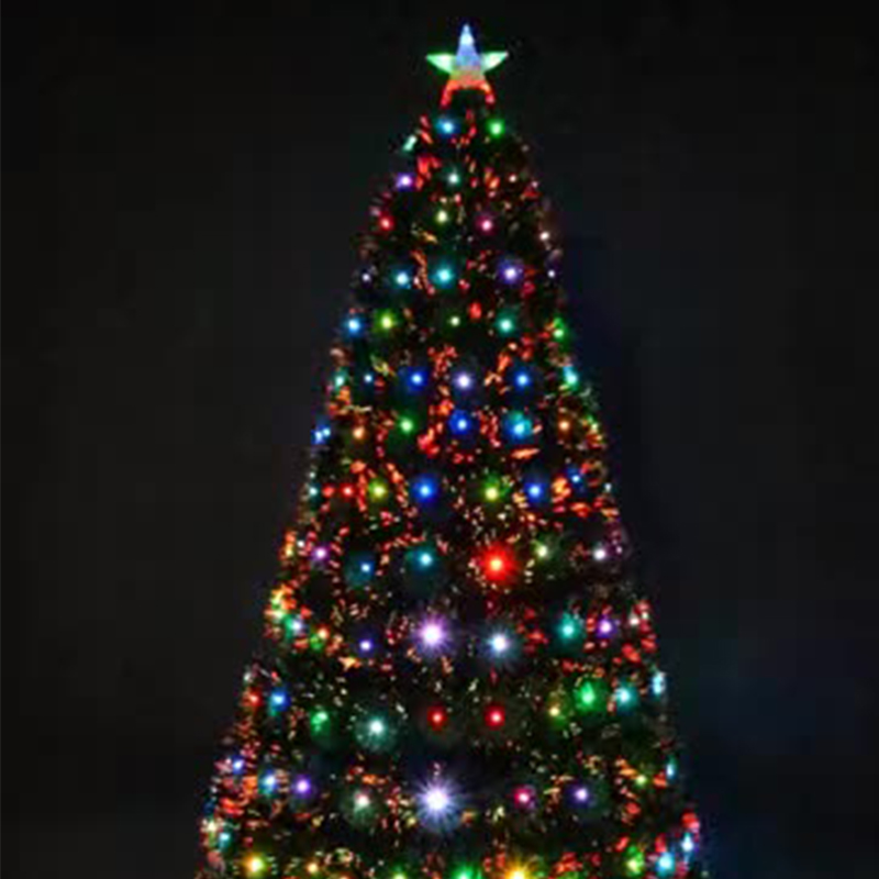 6FT Pre-Lit Artificial Christmas Tree Optical Fiber All lights Multicolor LED Lights & Plastic Stand Mini tabletop tree