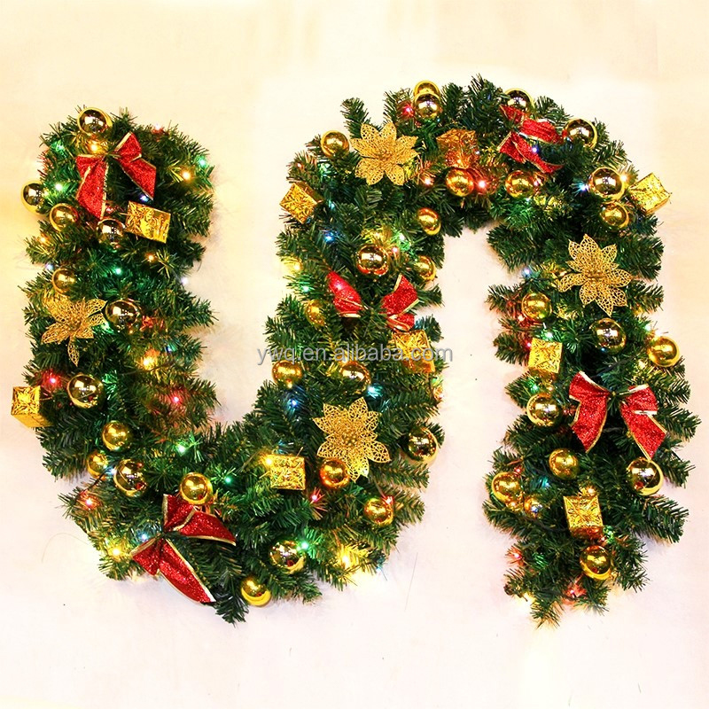 9ft decorated pvc Christmas garland