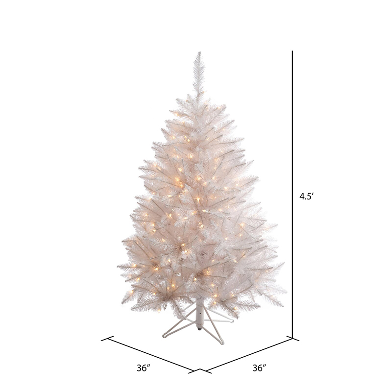 4FT 4.5FT 5FT 6FT 6.5FT 7FT 8FT 9FT 10FT PE & PVC Top-Grade White Artificial Christmas Tree For Decoration