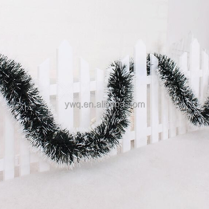 Plastic tinsel christmas garland