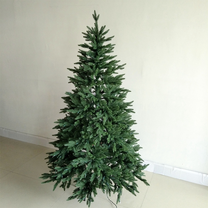 Christmas supplies 150/180/210cm PE christmas tree with led light, artificial thin xmas tree for christmas decoration