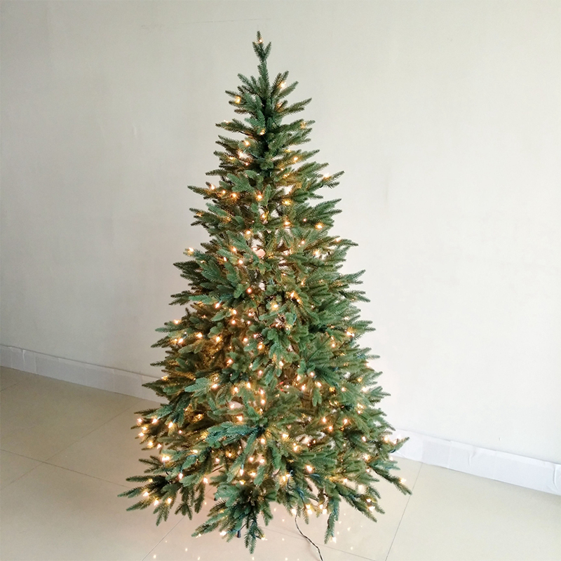 Christmas supplies 150/180/210cm PE christmas tree with led light, artificial thin xmas tree for christmas decoration