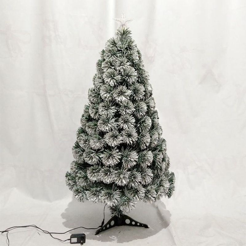 3ft Artificial white edged dark green color fiber optic christmas tree 220-240v