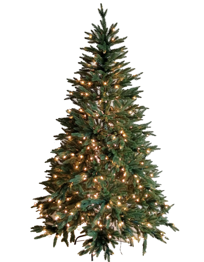 Christmas supplies 150/180/210cm PE christmas tree with led light, artificial thin xmas tree for christmas decoration