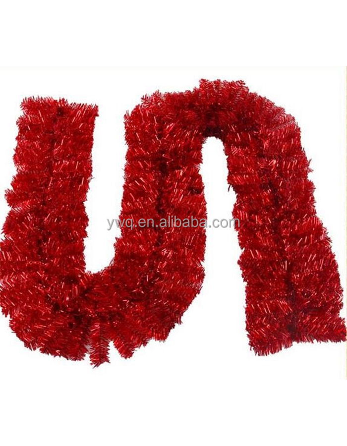 Plastic tinsel christmas garland