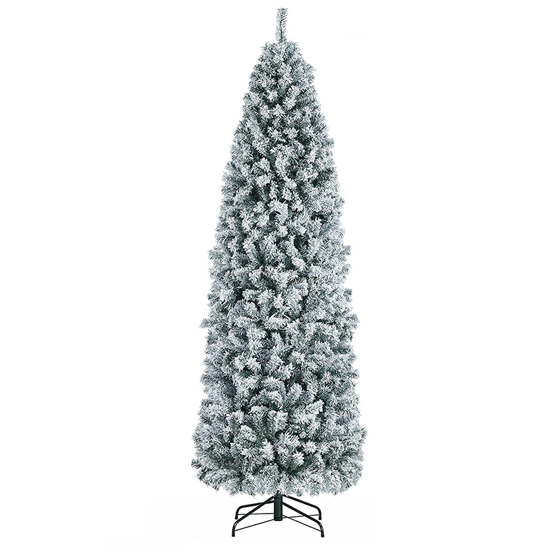 Custom Union Tree Prelit Snow Flocked Artificial Pencil Christmas Tree with  Incandescent Warm White LED Lights, Hinged Slim Skinny Corner Xmas Tree  with Foldable Stand Suppliers, OEM/ODM Factory - Yiwu Union Imp&Exp