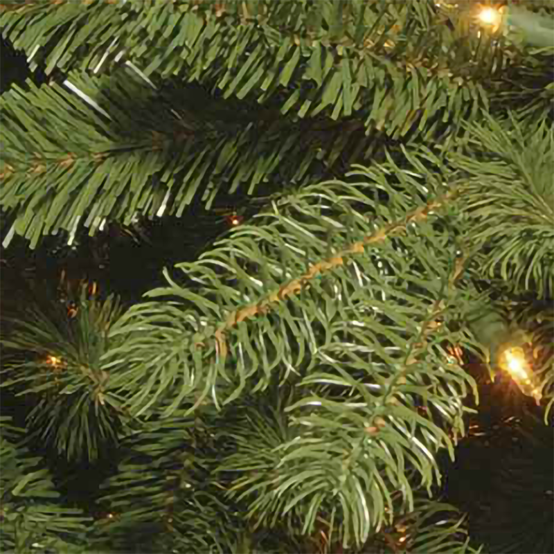 Uniontree Pre-Lit 'Feel Real' Artificial Full Downswept Christmas Tree, Green, Douglas Fir, White Lights, Includes Stand, 6.5 feet