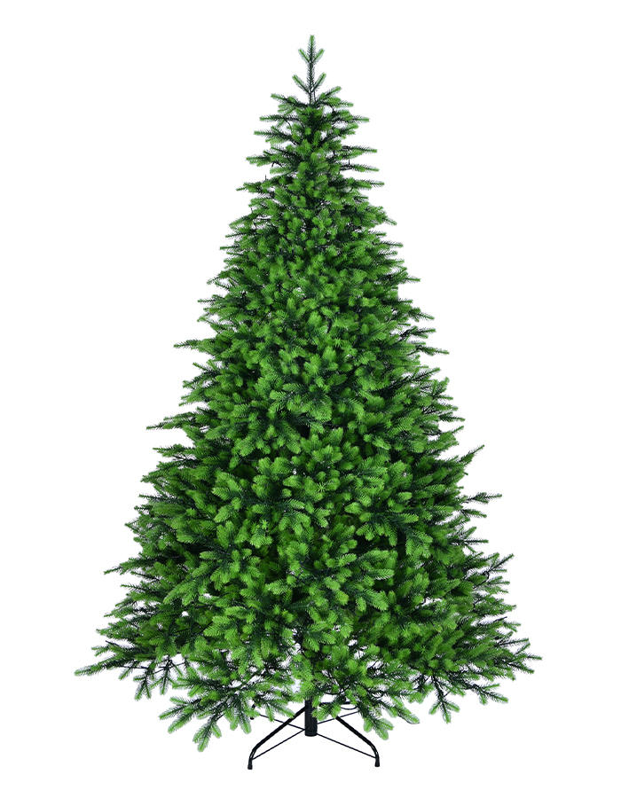 Union Tree PreLit 'Feel Real' Artificial Full Christmas Tree, Green Premium PE Xmas Tree, Warm White LED Lights with Foldable Stand