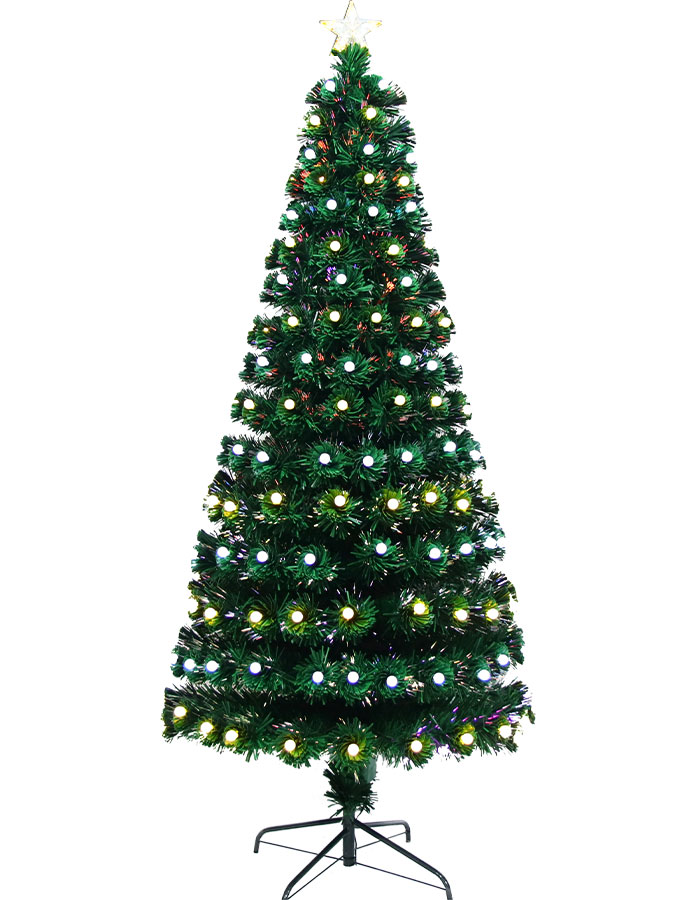 Frosted Ball Fiber Optic Full Light Tree